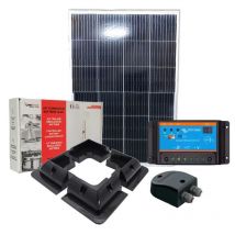 Complete Solar Kit Eversol 100w 12v Bateau Camping Car Ev-kit12v100w-fix_cc