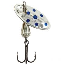 Cuiller Tournante Suissex Cicada Argent Points Bleus Argent Point Bleu - No1 - Pour Pêche de la Truite - Pêcheur.com