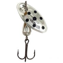 Cuiller Tournante Suissex Cicada Argent Points Noirs Argent Point Noir - No2