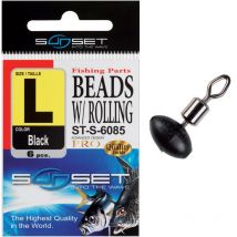 Drehender Meer-wirbel Sunset Beads W / Rolling St-s-6085 - 6er Pack Stsab1048s