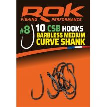 Einfacher Haken Rok Fishing Barbless Medium Curve Shank - 10er Pack Rok/040329