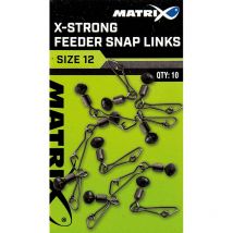 Émérillon Agrafe Fox Matrix X-strong Feeder Bead Snap Links No12 - Pour Pêche au Coup - Pêcheur.com