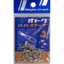 Emerillon Agrafe Major Craft Otoku Ball Bearing Snap - Pack De 10 Maj-swivel-2