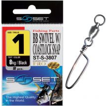 Emerillón Con Clip Mar Sunset Bb Swivel W / Coastlock Snap St-s-3807 Stsab1056n670kg