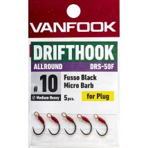 Enkelvoudige Haken Vanfook Drift Hook Drs-50f - Partij Van 5 Van-drs50f-8