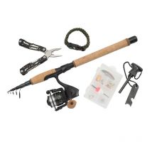 Ensemble Spinning Télescopique Abu Garcia Diplomat Wilderness Survival Tele Combo 1612527 - Pêcheur.com