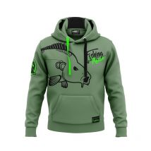 Felpa Uomo Hot Spot Design Hoodie Carpfishing Mania - Vert 010302201