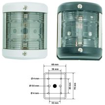 Feu De Poupe Blanc Euromarine Grand Modele Feu De Poupe Blanc - Plastique Noir - Pêcheur.com