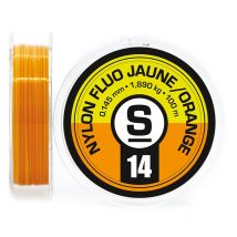 Forellennylon Sempe Fluo Orange/gelb - 100m Nfoj0,20