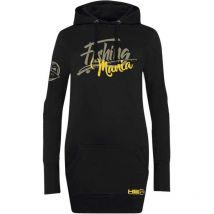 Frauen Sweat Hot Spot Design Long Hoodie Fishing Mania - Noir 010301003