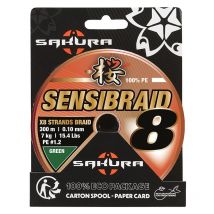 Geflochtene Angelschnur Green - 300m Sakura Sensibraid 8x Sapfn00040.12-gre