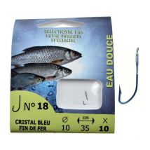 Gemonteerde Haak Vaste Stok Pafex Zoet Water Cristal Blauw - Partij Van 10 Bl-hm11-22/6.5