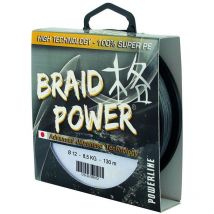Gevlochten Lijn Powerline Braid Power - Grijs - 130m Tbpg116