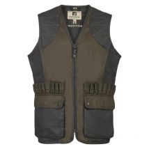 Gilet Homme Percussion Chasse Tradition Brode - Percussion - Kaki Clair Xl