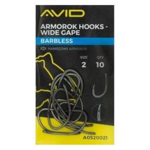 Haak Karper Avid Carp Armorok Wide Gape Barbless - Partij Van 10 A0520024