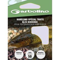 Haczyk Z Przyponem Garbolino Specjalny Na Pstraga, Niebieski, Odwrócony - Pack De 10 Gomad0724-l18h10
