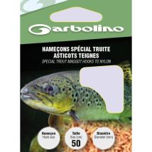 Haczyk Z Przyponem Garbolino Specjalny Pstrag Larwy Gasienice - Pack De 10 Gomad0723-l12h14