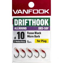 Hamçon Simple Vanfook Drift Hook Drs-50f - Par 5 No10