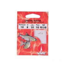 Hamecon Monte Coup Vmc Cristal Rouge - Par 10 No 18 - 10/100 - Pêcheur.com