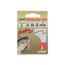 Hamecon Monte Truite Vmc Vanadium Peche Au Ver - Par 10 No 8 - 14/100