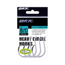 Hamecon Simple Bkk Heavy Circle Hook Glow No4 - Pêcheur.com