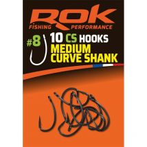 Hamecon Simple Rok Fishing Cs Medium Curve Shank No8 - Pêcheur.com