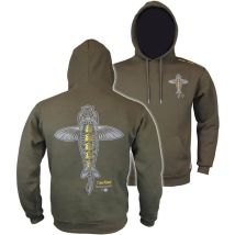 Herren Sweatshirt Vass Carp Rising Hoodie - Kaki Vq559/07/m