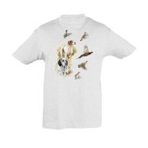 Kids' Short-sleeved T-shirt Bartavel Theme Chasse T1100 Tee-shirtnatureenfantthemechasseblanc-t1100-10