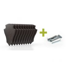 Kit Ecussons De Chevreuil Eurohunt Chêne 1 Avec Clips En Métal - Par 10 Lot De 10 - Foncé- 22 X 13cm