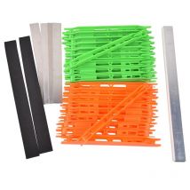 Kit Plioirs Garbolino Complet Kit De 26 Cm X 24 Mm / 16 Ploirs (8 Vert + 8 Orange) + Kit Bandes Adhesives Pour Casier Gold