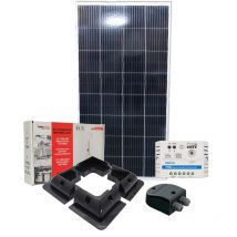 Kit Solaire Complet Eversol 150w 12v Bateau Camping Car Eversol Ev-kit12v150w-fix_cc - Pêcheur.com