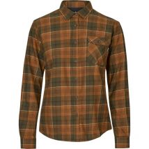 Lange Mouwen Shirt Voor Vrouwen Seeland Skye Flannel Highseat - Grizzly Brown/terracotta Check 4027880120016