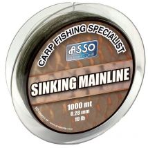 Linha Carpa Asso Mainline Sinking 1000m Verde Ass-msin030-b