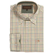 Long Sleeved-shirt Man Club Interchasse Alix Squares Rouille/vert Cich172-rove-(a)-2xl