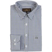 Long Sleeved-shirt Man Club Interchasse Marin Squares Rouille/vert Cich181-blve-ci-3xl