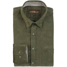 Long Sleeved-shirt Man Club Interchasse Olive Squares Rouille/vert Cich179-kaki-pas-xl
