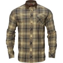 Long Sleeved-shirt Man Harkila Driven Hunt Flannel Beige 14011191207