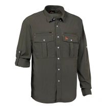 Long Sleeved-shirt Man Ligne Verney-carron Antitic Khaki Phch004-kaki-(a)-s