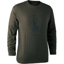 Long-sleeved T-shirt Deerhunter Logo Bouclier L/s Sycamore 8849-378dh-4xl