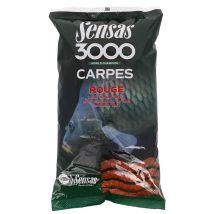 Amorce Sensas 3000 Carpe 00821 - 3000 Carpes Rouge - Pour Pêche au Coup - Pêcheur.com
