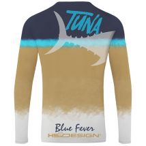 Man Long-sleeved T-shirt Hot Spot Design Ocean Performance Tuna Bleu/gold 010003102