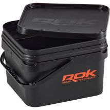 Kit Seau Carre Rok Fishing Square Bucket Complet 10l - Noir - Pêcheur.com