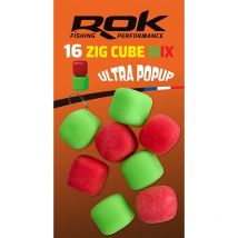 Hookbait Rok Fishing Zig Cube Mix 10mm - Rouge-vert