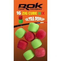 Hookbait Rok Fishing Zig Cube Mix 12mm - Rouge-vert