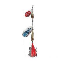 Cuiller Effzett Tandem Dressed Spinner 14g - Silver/red