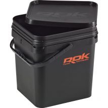 Kit Seau Carre Rok Fishing Square Bucket Complet 17l - Noir - Pêcheur.com