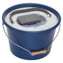 Seau A Vifs Plastilys Rond Bleu + Panier Vivier + Aerateur Integre 18l