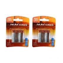 Pack 4 Piles Alcaline Numaxes Lr03 Aaa 1.5v 2 Packs De 4 Piles Lr03 Aaa 1.5v - Pêcheur.com