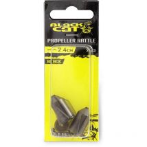 Teaser Black Cat Propeller Rattles 3cm - Noir - Pour Pêche du Silure - Pêcheur.com