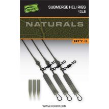Montage Hélicoptère Fox Edges Naturals Submerge Heli Rig Leaders 40lbs - Pour Pêche de la Carpe - Pêcheur.com